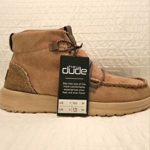 HEY DUDE - Eloise Suede Boots Chestnut 7